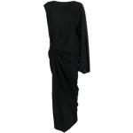 Zwarte Zijden Rick Owens Party jurken  voor een Stappen / uitgaan / feest Vierkante hals  in Onesize Maxi asymmetrische in de Sale voor Dames 
