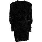Casual Zwarte Zijden Iro Bloemen Mini jurken Boothals  in maat M met Lange mouwen Mini in de Sale voor Dames 