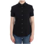 Zwarte katoenen shirt top John Galliano , Black , Dames