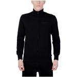 Zwarte Katoenen Turtleneck Sweatshirt met Rits GAS , Black , Heren