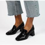 Zwarte Patent Leren Lak Loafers Blokhakken  in maat 36 in de Sale voor Dames 