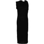 Klassieke Zwarte Seersucker Isabel Marant Mouwloze jurken Ronde hals  in maat S Midi / Kuitlang in de Sale voor Dames 