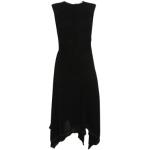 Casual Zwarte Seersucker Acne Studios Mouwloze jurken Ronde hals  in maat S Midi / Kuitlang asymmetrische in de Sale voor Dames 