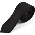 Zwarte Wollen Effen stropdassen voor Heren 
