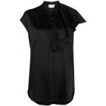 Zwarte Zijden Alexander McQueen Mouwloze blouses  in maat XL asymmetrische voor Dames 