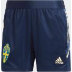 Marine-blauwe adidas Condivo Fitness-shorts met motief van Zweden in de Sale voor Dames 
