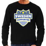 Zwarte Polyester Sweaters met tekst met motief van Zweden voor Heren 